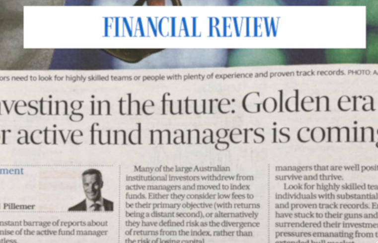A golden era for active managers is coming (AFR)